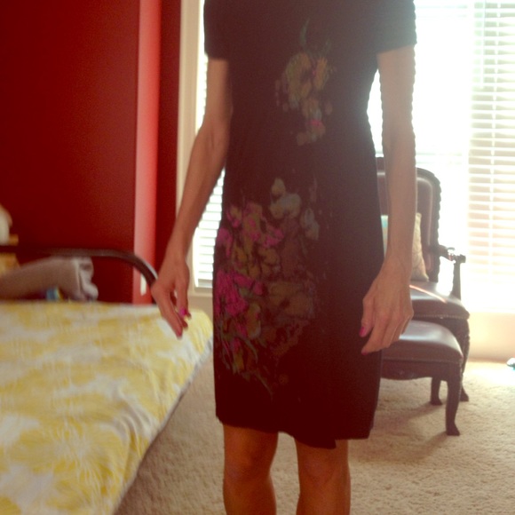 Black off shoulder cotton dress