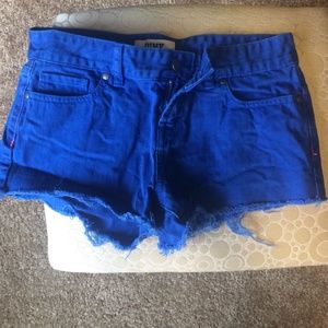 Amazing bright blue cutoff shorts by vs pink