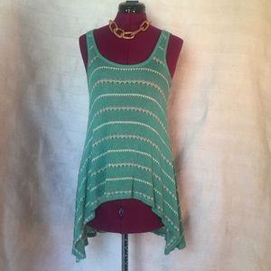 Green knit tank
