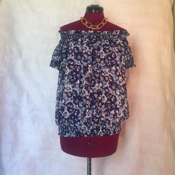 Crepe peasant top