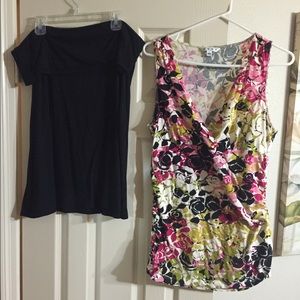 Cabi tank top & black old navy skirt size L large