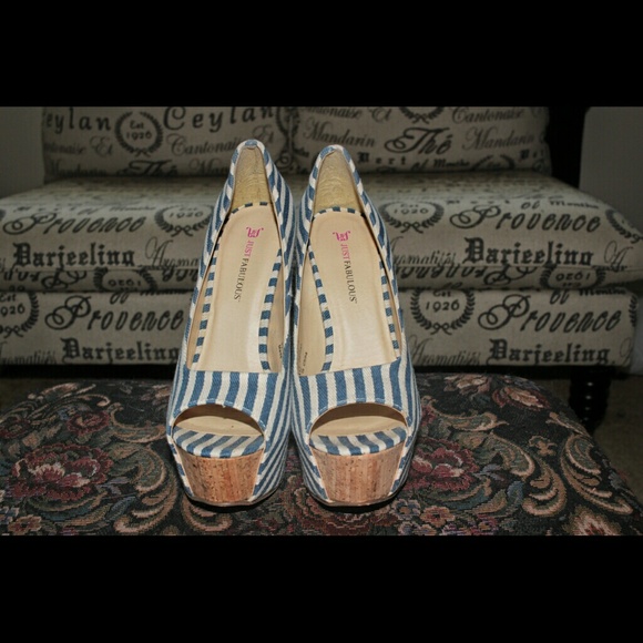 JustFab Shoes - Striped platform heels JustFab Shoes - Striped platform heels