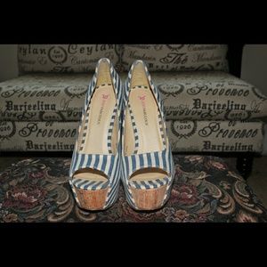 JustFab Shoes - Striped platform heels JustFab Shoes - Striped platform heels