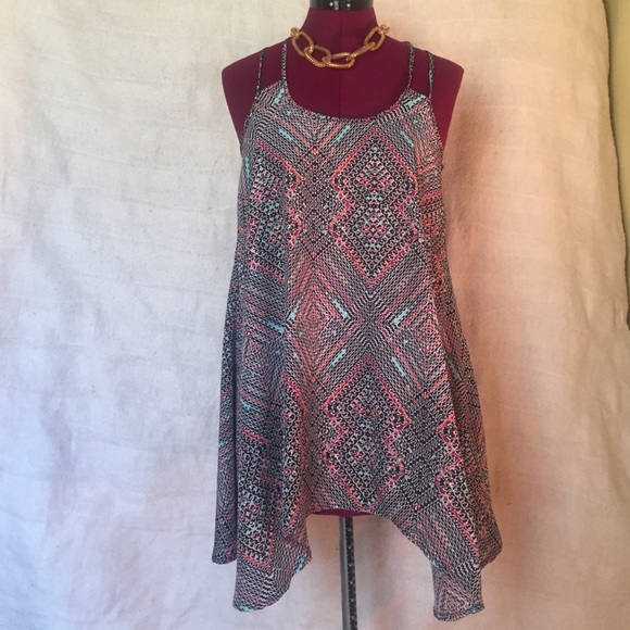 tribal print tank