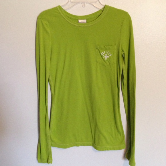 A&Fitch green long sleeve crew neck