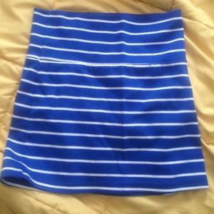 Rue 21 blue/ white striped mini skirt