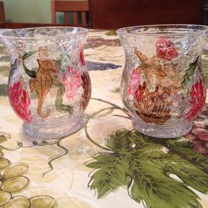 Set of Yankee Candle candle holders