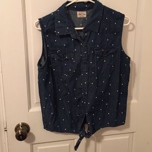 Collared navy shirt