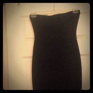 Strapless knit cocktail dress