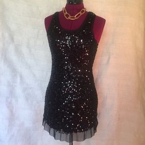 Sequin black top