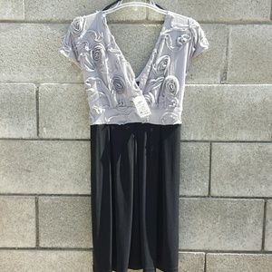 Black and grey dress size 12 petite (nwt)