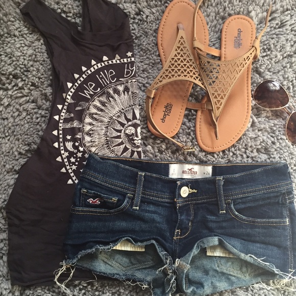 Dark wash Hollister Denim Shorts