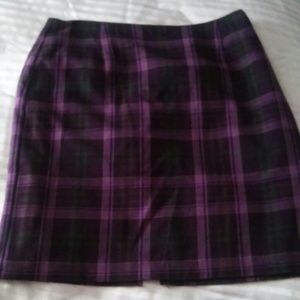 "Short Purple Plaided Skirt"