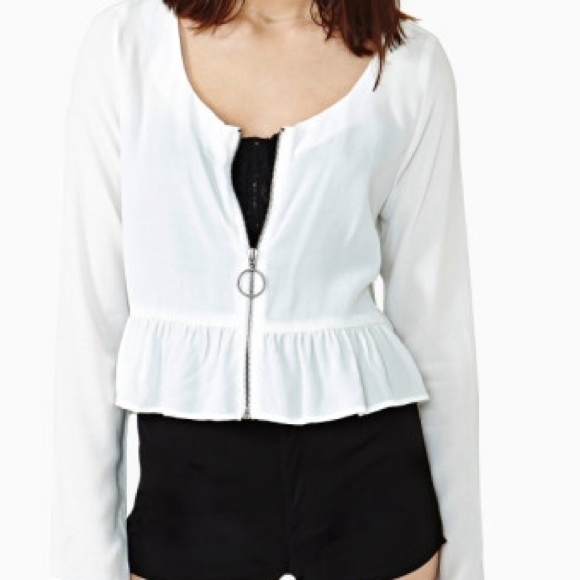 Nasty Gal Cloud Dancer Top