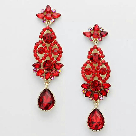 Red Prom/Pageant Earrings