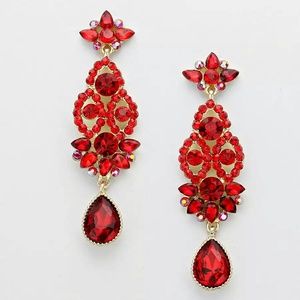 Red Prom/Pageant Earrings