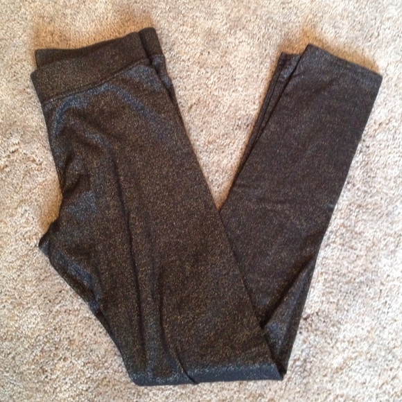 Black with silver sparkle leggings