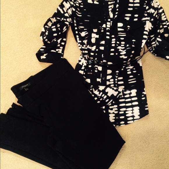 Ann Taylor black stretch pants, 8