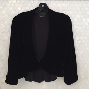 Crop velvet jacket