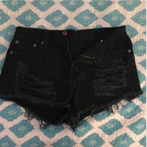 Black high waisted shorts