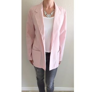 Light Blush Pink Oversized Boyfriend Blazer