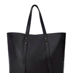 NEW Forever21 Black Double Strap Tote Bag