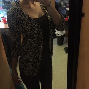 Animal print cardigan