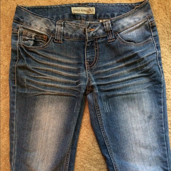Light blue straight leg jeans(: