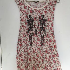 Long floral tank top