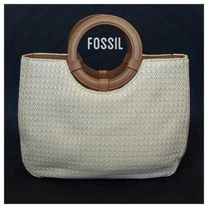 Fossil Straw Handbag