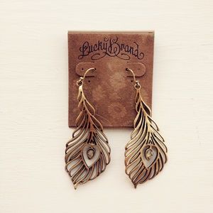 Lucky Brand Openwork Peacock Earrings