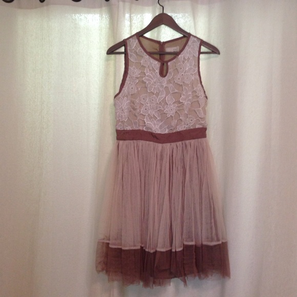 Brown Lace Dress