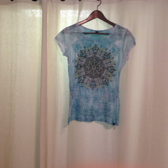 Patterned Blue Shirt