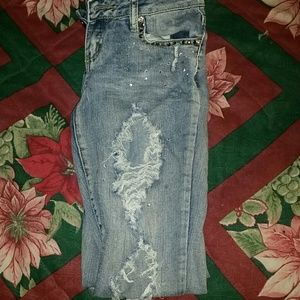 Light blue skinny jeans