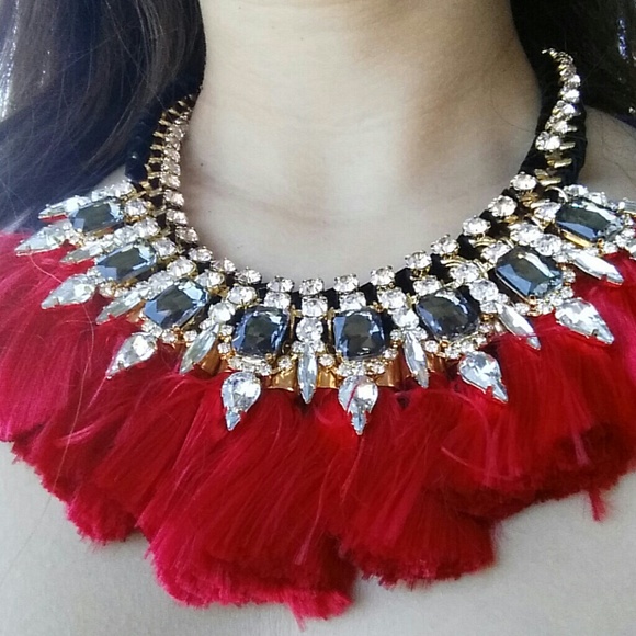 Sparkling Gem hand woven statement necklace - Picture 3 of 3