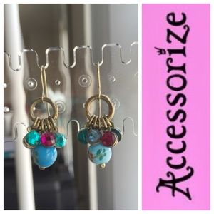 3/$10 Accessorize UK jeweled dangly earrings