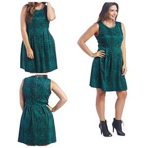 Leopard Fit & Flare Dress