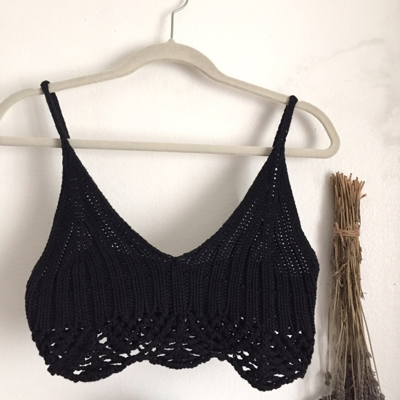 RARE Brandy Melville Crocheted bralette BNWT