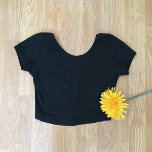 Brandy Melville Black Crop Top
