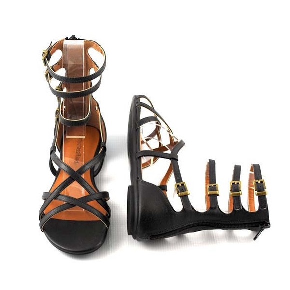 Black Gladiator Sandals