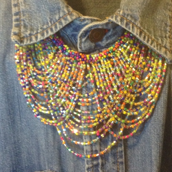 Multicolored Collar Statement Necklace - Picture 1 of 2