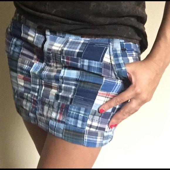 American Eagle Blue Madras Plaid Sailor skirt!