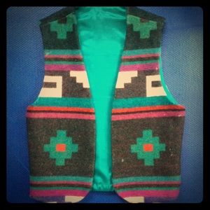 Vintage Vest South Western Design. Size small.