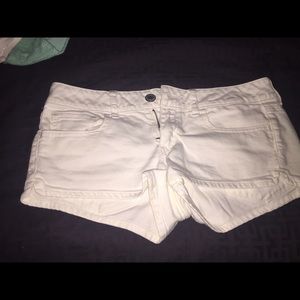 White Jean shorts