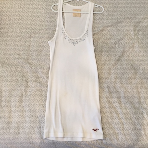 Hollister White sparkle tank