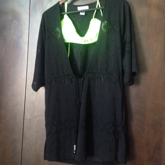 Black coverup swimwear