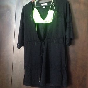 Black coverup swimwear