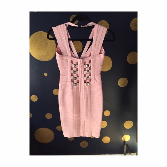 HERVE LEGER baby pink dress - Picture 2 of 4