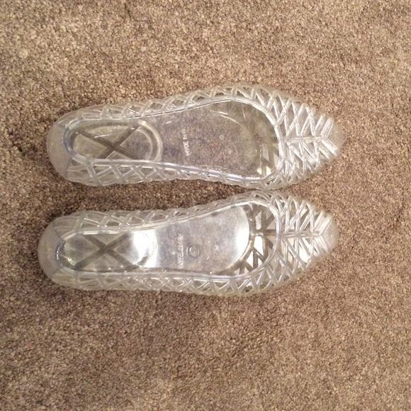 Clear American Apparel Jelly Shoes