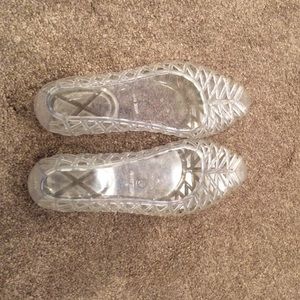 Clear American Apparel Jelly Shoes